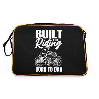 Motorrad Biker Motorbike Motorcycle Dad - Retro Bag - black/gold - Back