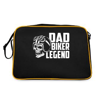 Motorrad Biker Motorbike Motorcycle Dad - Retro Bag - black/gold - Back