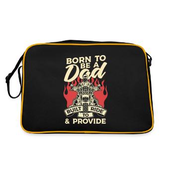 Motorrad Biker Motorbike Motorcycle Dad - Retro Bag - black/gold - Back