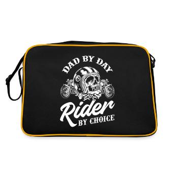 Motorrad Biker Motorbike Motorcycle Dad - Retro Bag - black/gold - Back