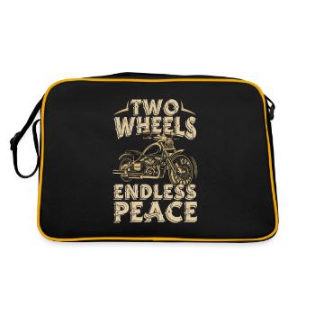 Motorrad Biker Motorbike Motorcycle Therapy - Retro Bag - black/gold - Back