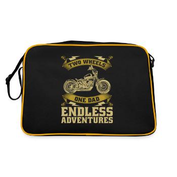 Motorrad Biker Motorbike Motorcycle Dad - Retro Bag - black/gold - Back