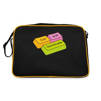 Gamer Gaming Keyboard Shortcuts Ctrl Alt Defeat - Retro Bag - black/gold - Back