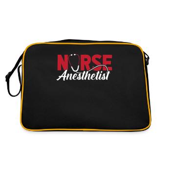Krankenschwester Nurse Anesthetist - Retro Bag - black/gold - Back
