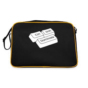 Gamer Gaming Keyboard Shortcuts Ctrl Alt Defeat - Retro Bag - black/gold - Back