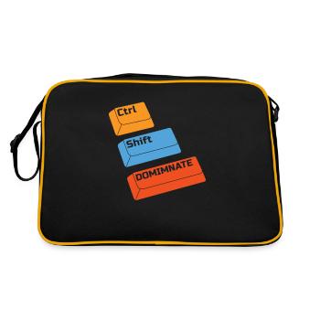 Gamer Gaming Keyboard Shortcuts Ctrl Alt Defeat - Retro Bag - black/gold - Back