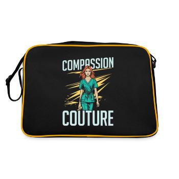 Krankenschwester Mode - Retro Tasche - Schwarz/Gold - Hinten