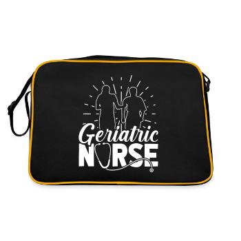 Nurse Old Geriatric Nurse - Retro Bag - black/gold - Back