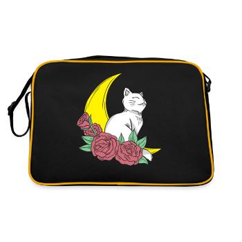 Mond Cottagecore Katze Moon Cat - Sac Retro - noir/or - Dos