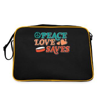 Eishockey Torwart Peace Love Hockey - Retro Bag - black/gold - Back