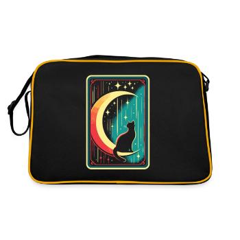 Mond Tarot Katze Chat de lune - Sac Retro - noir/or - Dos