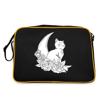 Mond Cottagecore Katze Moon Cat - Sac Retro - noir/or - Dos
