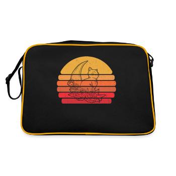 Mond Cottagecore Katze Moon Cat - Sac Retro - noir/or - Dos