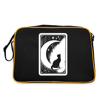 Mond Tarot Katze Chat de lune - Sac Retro - noir/or - Dos