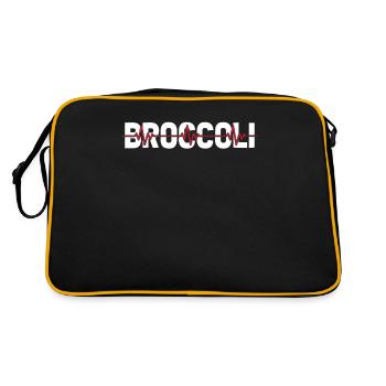 Broccoli Ekg Heartbeat - Retro Bag - black/gold - Back