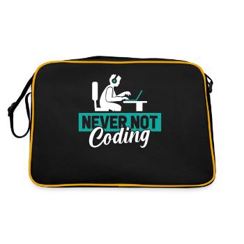 Developer, Coder, Programmer - Retro Bag - black/gold - Back