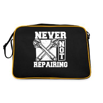 Car Mechanic - Retro Bag - black/gold - Back