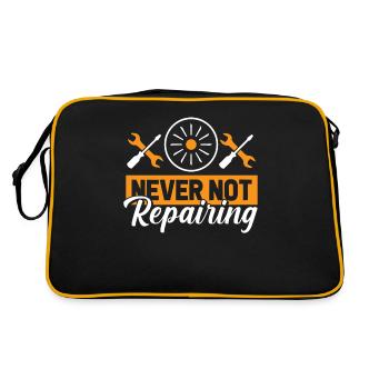Airplane Mechanic - Retro Bag - black/gold - Back