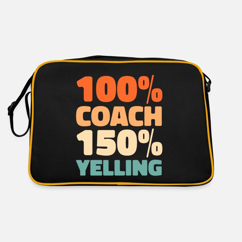 Fußballtrainer - Retro Tasche - Schwarz/Gold