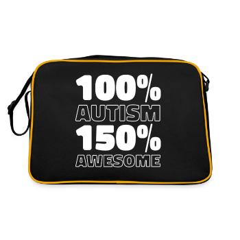 Autism Autistic - Retro Bag - black/gold - Back