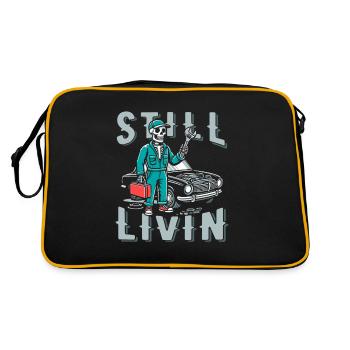 Car Mechanic - Retro Bag - black/gold - Back