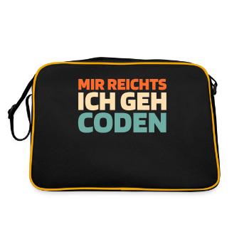 Developer, Coder, Programmer - Retro Bag - black/gold - Back