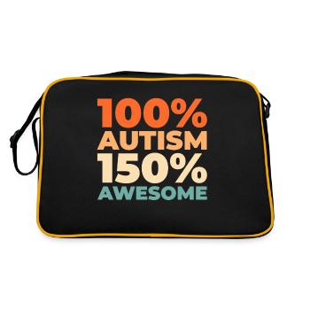 Autism Autistic - Retro Bag - black/gold - Back