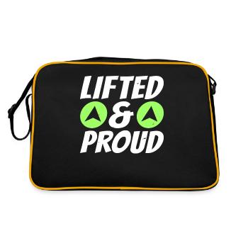 Fahrstuhl Aufzug - Retro Tasche - Schwarz/Gold - Hinten