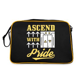 Fahrstuhl Aufzug - Retro Tasche - Schwarz/Gold - Hinten