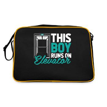Fahrstuhl Aufzug - Retro Tasche - Schwarz/Gold - Hinten