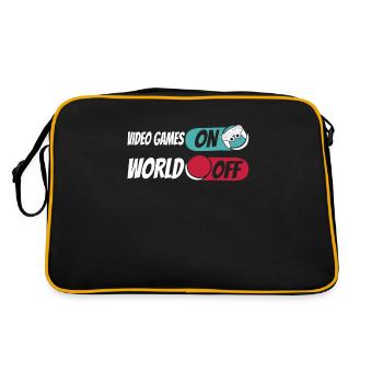 Gamer Gaming Video Games On World Off - Retro Bag - black/gold - Back