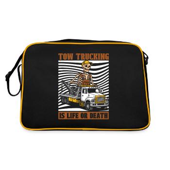 Towing Service Tow Truck Skeleton - Retro Bag - black/gold - Back