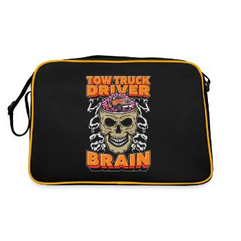 Towing Service Tow Truck Skull - Retro Bag - black/gold - Back