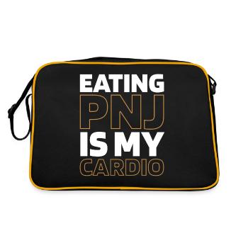Citation cardio amusante au beurre de cacahuète - Sac Retro - noir/or - Dos