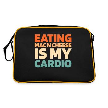 Mac N Cheese Mac And Cheese Funny Cardio Quote - Retro Bag - black/gold - Back