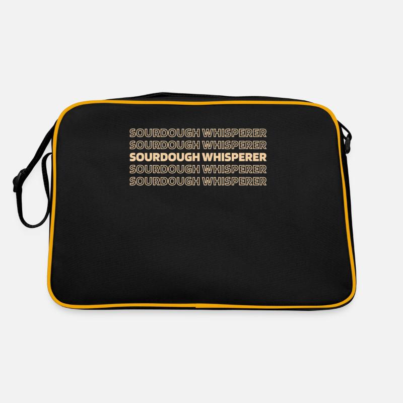 Sauerteig Brot - Retro Tasche - Schwarz/Gold
