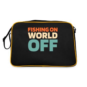 Angler Angeln Fishing On World Off - Retro Bag - black/gold - Back