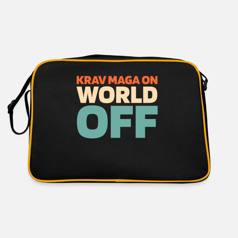 Krav Maga Krav Maga On World Off - Retro Tasche - Schwarz/Gold