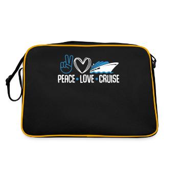 Kreuzfahrt - Retro Tasche - Schwarz/Gold - Hinten