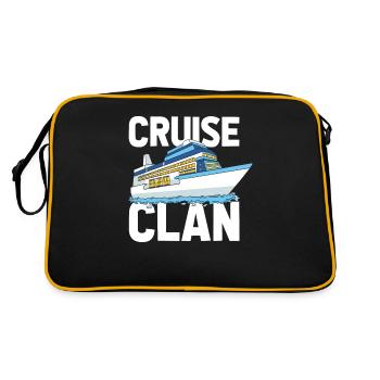 Kreuzfahrt - Retro Tasche - Schwarz/Gold - Hinten