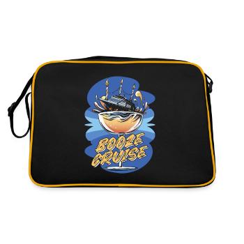 Kreuzfahrt - Retro Tasche - Schwarz/Gold - Hinten