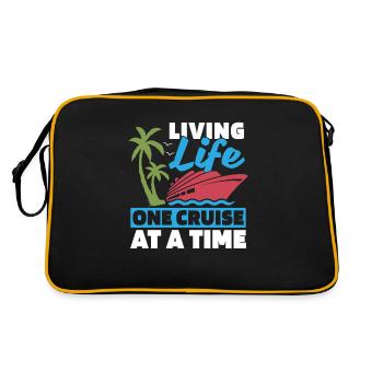 Kreuzfahrt - Retro Tasche - Schwarz/Gold - Hinten