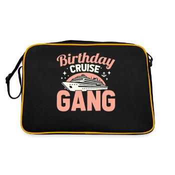 Kreuzfahrt - Retro Tasche - Schwarz/Gold - Hinten