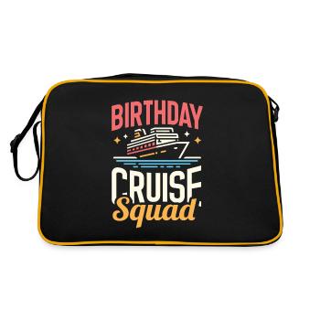 Kreuzfahrt - Retro Tasche - Schwarz/Gold - Hinten