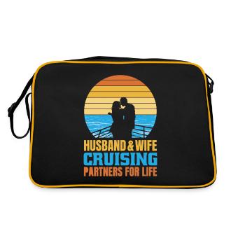 Kreuzfahrt - Retro Tasche - Schwarz/Gold - Hinten