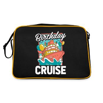Kreuzfahrt Birthday Cruise - Retro Tasche - Schwarz/Gold - Hinten