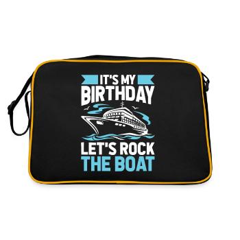 Kreuzfahrt Birthday Cruise - Retro Tasche - Schwarz/Gold - Hinten
