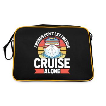 Kreuzfahrt - Retro Tasche - Schwarz/Gold - Hinten