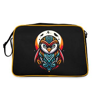 Phases de lune du pingouin - Sac Retro - noir/or - Dos