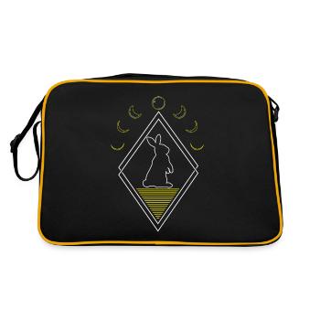 Bunny Rabbit Abstrait Phases de Lune - Sac Retro - noir/or - Dos